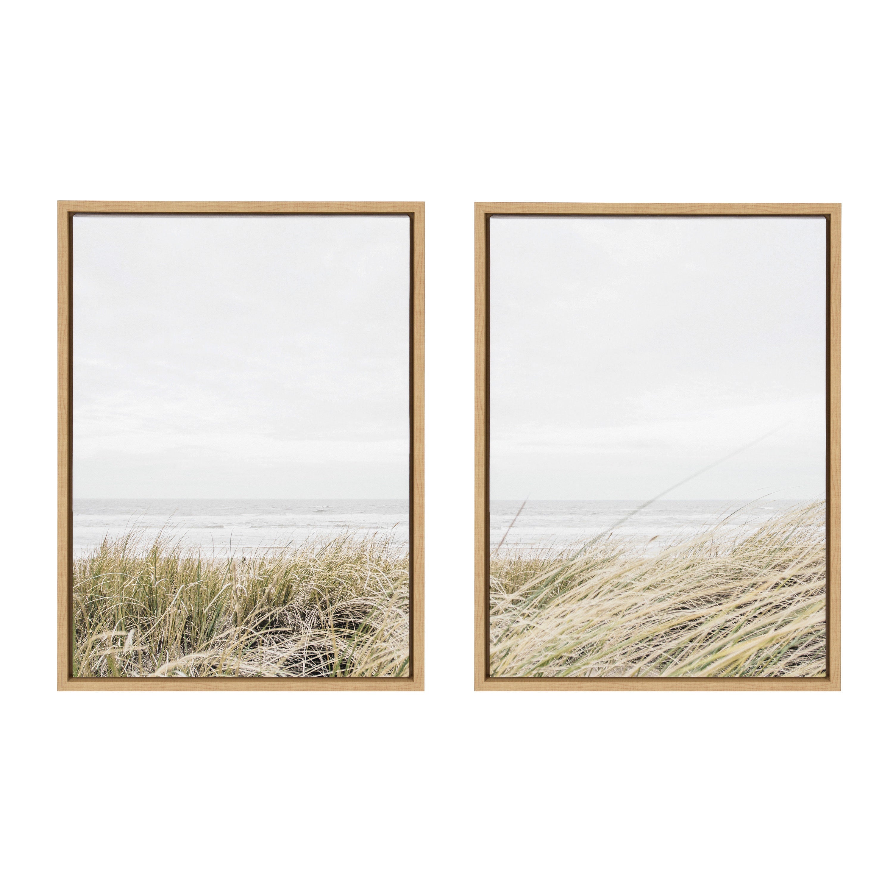 Sylvie East Beach Left and Right Framed Canvas by Amy Peterson Art Studio
