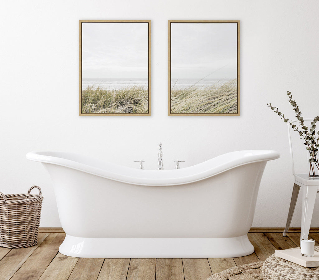 Sylvie East Beach Left and Right Framed Canvas by Amy Peterson Art Studio