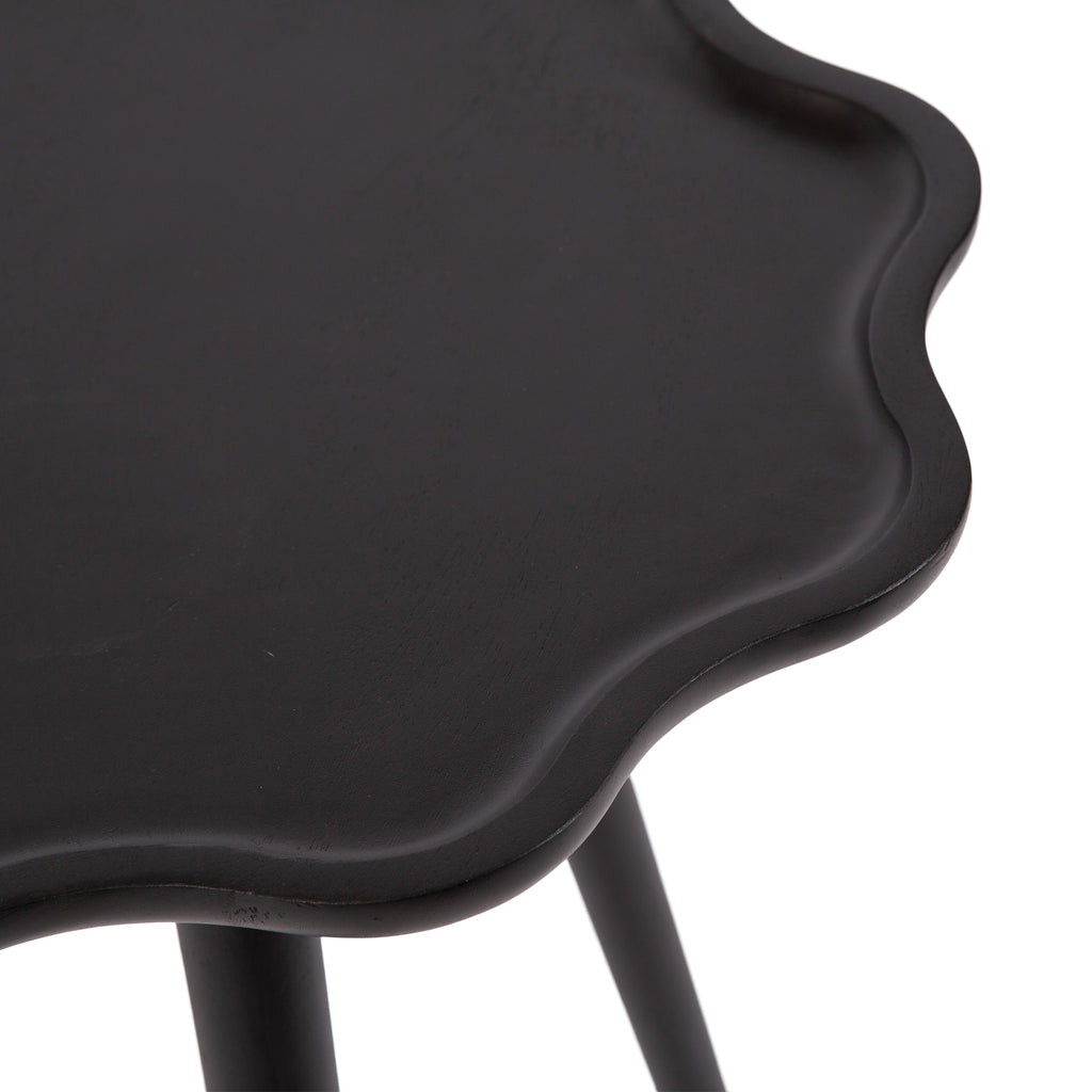 Alezar Scallop Wood Side Table